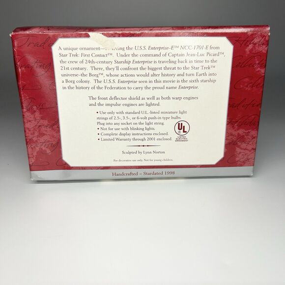Hallmark Star Trek First Contact U.S.S. Enterprise NCC -1701-E 1998 Ornament - Picture 10 of 14